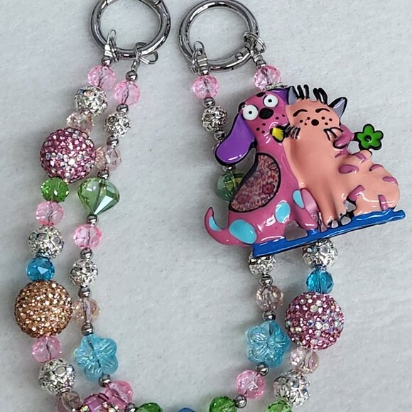 Dog And Cat Purse Charm Keychain NEW - Picture 1 of 4